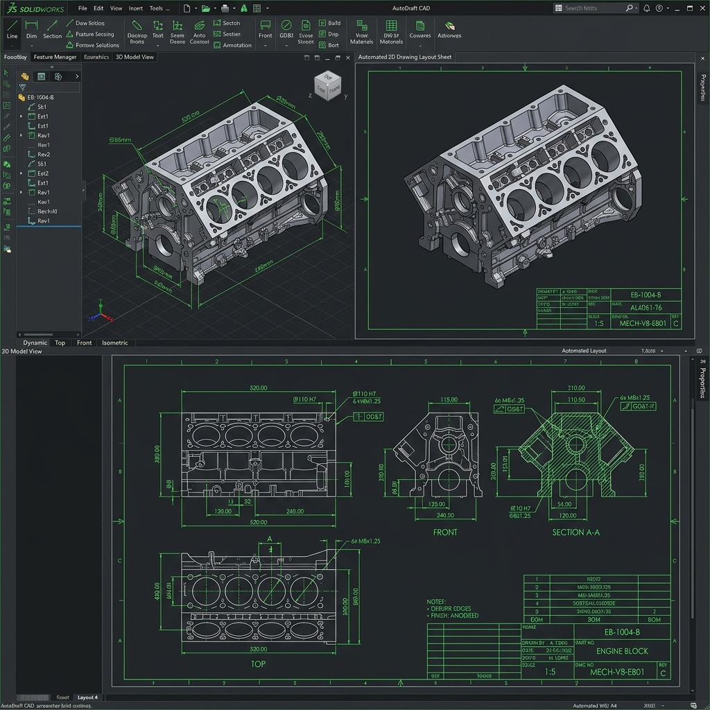 RENETEMP-V5 Automated CATIA V5 Template and Title Block Drafting Sheet